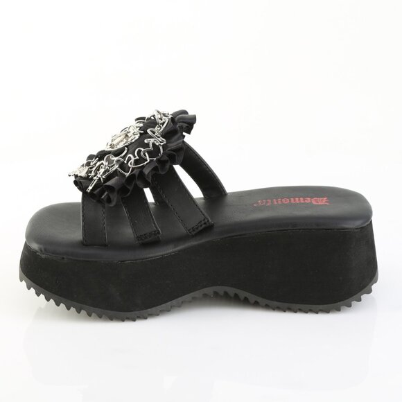 Whimsigoth Heart Gothic Platform Slide Sandals - Picture 3 of 5